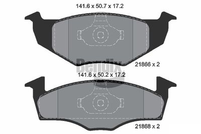 BPD1150 BENDIX Braking Комплект тормозных колодок, дисковый тормоз