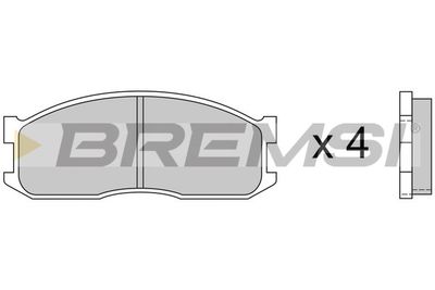 BP2389 BREMSI Комплект тормозных колодок, дисковый тормоз