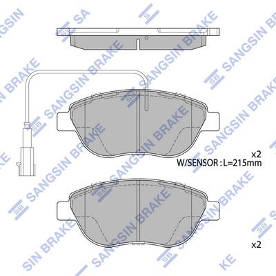 SP1746 Hi-Q Комплект тормозных колодок, дисковый тормоз