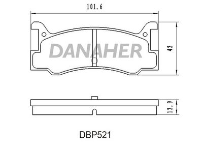 DBP521 DANAHER Комплект тормозных колодок, дисковый тормоз