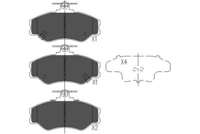 KBP3002 KAVO PARTS Комплект тормозных колодок, дисковый тормоз