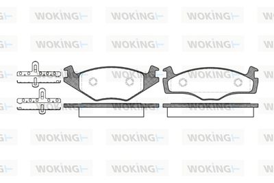 P071305 WOKING Комплект тормозных колодок, дисковый тормоз