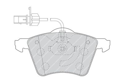 FVR1484 FERODO Комплект тормозных колодок, дисковый тормоз