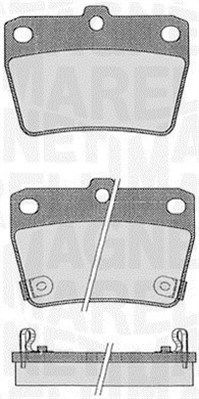 363916060578 MAGNETI MARELLI Комплект тормозных колодок, дисковый тормоз