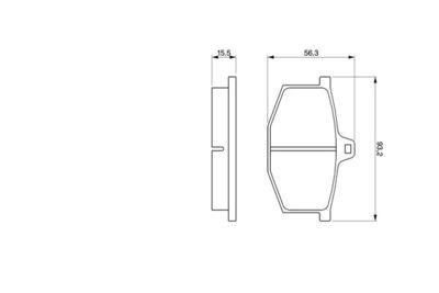 0986464801 BOSCH Комплект тормозных колодок, дисковый тормоз