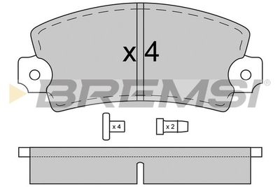 BP2026 BREMSI Комплект тормозных колодок, дисковый тормоз