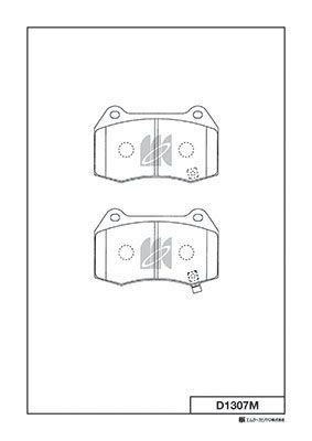 D1307M MK Kashiyama Комплект тормозных колодок, дисковый тормоз