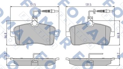 FO919881 FOMAR Friction Комплект тормозных колодок, дисковый тормоз