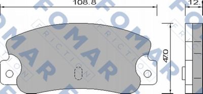 FO658581 FOMAR Friction Комплект тормозных колодок, дисковый тормоз