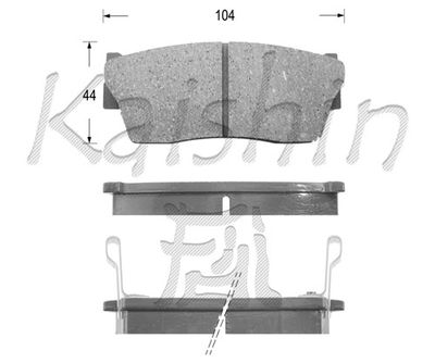 FK9010 KAISHIN Комплект тормозных колодок, дисковый тормоз
