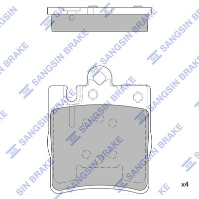 SP1089A Hi-Q Комплект тормозных колодок, дисковый тормоз