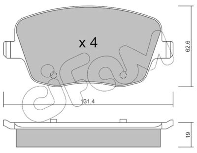 8225470 CIFAM Комплект тормозных колодок, дисковый тормоз