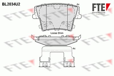 9010619 FTE Комплект тормозных колодок, дисковый тормоз