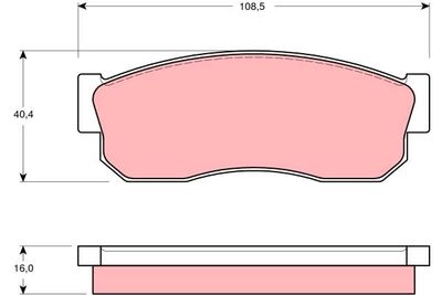 GDB288 TRW Комплект тормозных колодок, дисковый тормоз