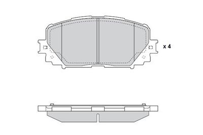 121569 E.T.F. Комплект тормозных колодок, дисковый тормоз