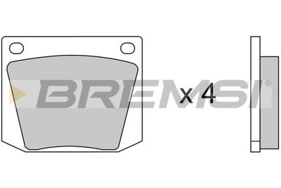 BP2031 BREMSI Комплект тормозных колодок, дисковый тормоз