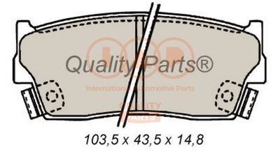 70416050 IAP QUALITY PARTS Комплект тормозных колодок, дисковый тормоз