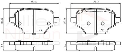 ADB02453 COMLINE Комплект тормозных колодок, дисковый тормоз