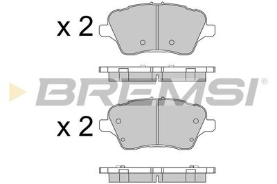 BP3545 BREMSI Комплект тормозных колодок, дисковый тормоз