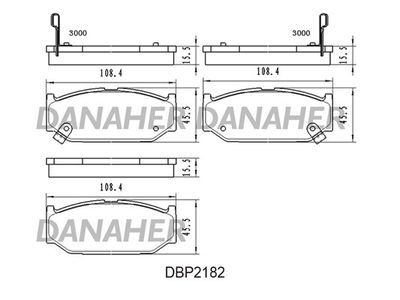 DBP2182 DANAHER Комплект тормозных колодок, дисковый тормоз