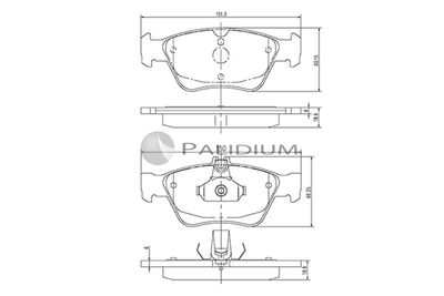 P11218 ASHUKI by Palidium Комплект тормозных колодок, дисковый тормоз