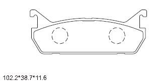 KD3746 ASIMCO Комплект тормозных колодок, дисковый тормоз