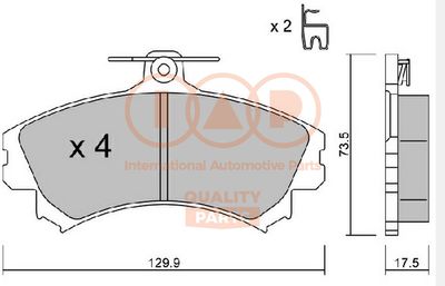 70412065P IAP QUALITY PARTS Комплект тормозных колодок, дисковый тормоз