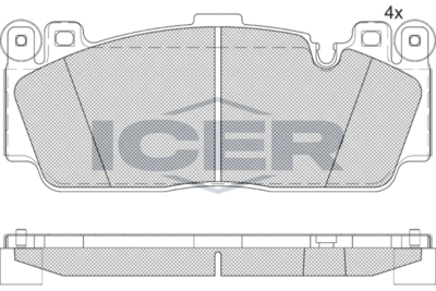 182358 ICER Комплект тормозных колодок, дисковый тормоз