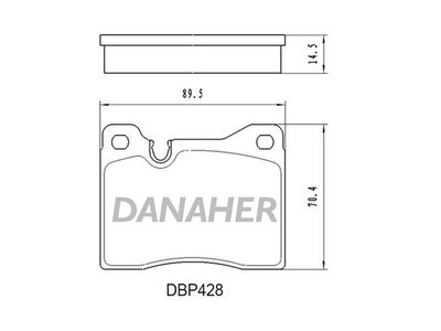 DBP428 DANAHER Комплект тормозных колодок, дисковый тормоз