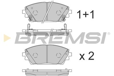 BP3861 BREMSI Комплект тормозных колодок, дисковый тормоз