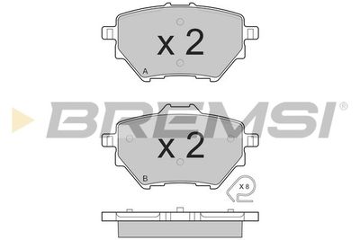 BP3561 BREMSI Комплект тормозных колодок, дисковый тормоз