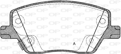 BPA169502 OPEN PARTS Комплект тормозных колодок, дисковый тормоз