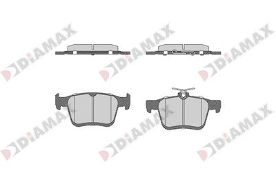 N09717 DIAMAX Комплект тормозных колодок, дисковый тормоз