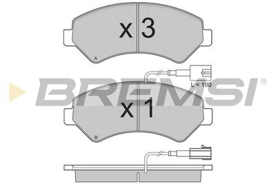 BP3323TR BREMSI Комплект тормозных колодок, дисковый тормоз