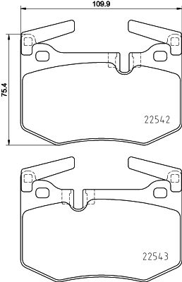 8DB355025611 HELLA Комплект тормозных колодок, дисковый тормоз