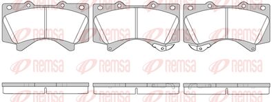 127102 REMSA Комплект тормозных колодок, дисковый тормоз