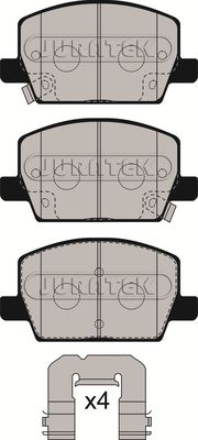 JCP8563 JURATEK Комплект тормозных колодок, дисковый тормоз