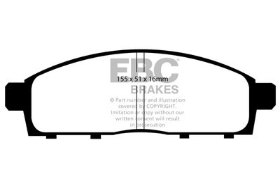 DP1963 EBC Brakes Комплект тормозных колодок, дисковый тормоз