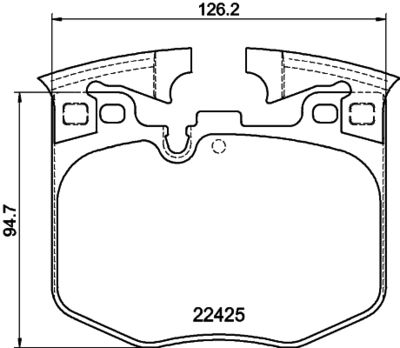 8DB355025951 HELLA PAGID Комплект тормозных колодок, дисковый тормоз