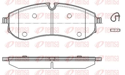 185600 REMSA Комплект тормозных колодок, дисковый тормоз