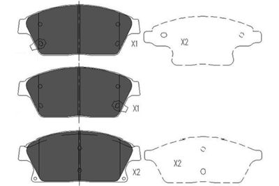 KBP1014 KAVO PARTS Комплект тормозных колодок, дисковый тормоз