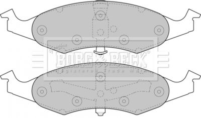 BBP1368 BORG & BECK Комплект тормозных колодок, дисковый тормоз