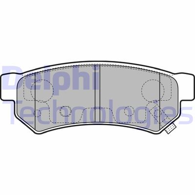 LP3305 DELPHI Комплект тормозных колодок, дисковый тормоз