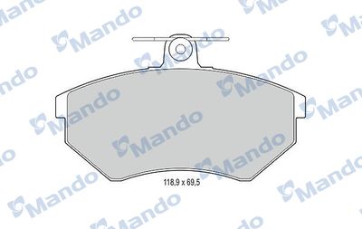 MBF015089 MANDO Комплект тормозных колодок, дисковый тормоз