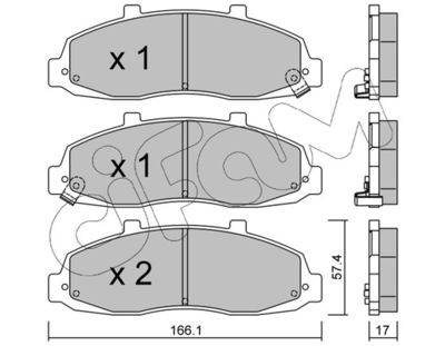 8228570 CIFAM Комплект тормозных колодок, дисковый тормоз