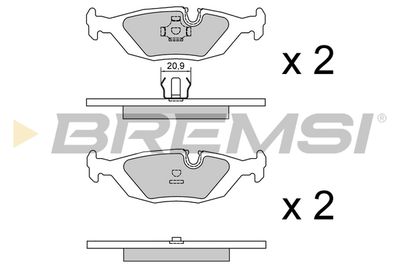 BP2456 BREMSI Комплект тормозных колодок, дисковый тормоз