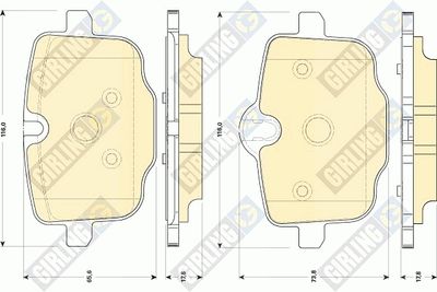 6118691 GIRLING Комплект тормозных колодок, дисковый тормоз