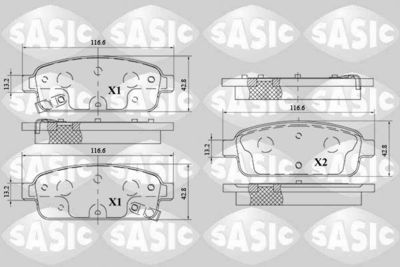 6216153 SASIC Комплект тормозных колодок, дисковый тормоз