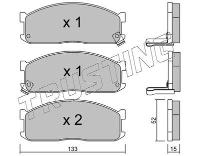 2411 TRUSTING Комплект тормозных колодок, дисковый тормоз