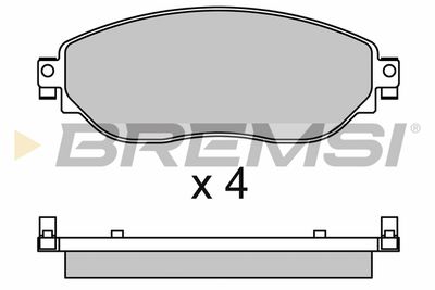 BP3653 BREMSI Комплект тормозных колодок, дисковый тормоз